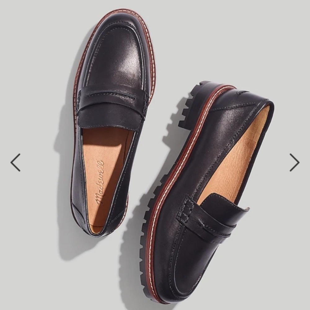 NEW Madewell The Corinne Lugsole Black Loafers 6.5